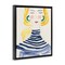 Stupell Industries Woman in Stripes Floater Framed Canvas Wall Art Design by June Erica Vess
